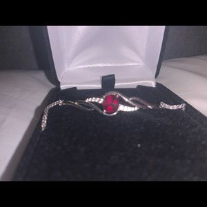 Ruby and white sapphire bracelet from Kay Jewelers